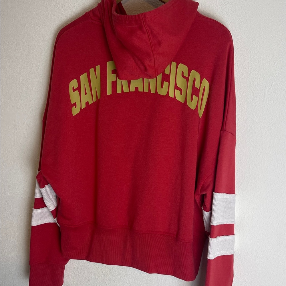 Junk Food X NFL Sideline Stripe fleece 49ers hoodie XL - Picture 6 of 8